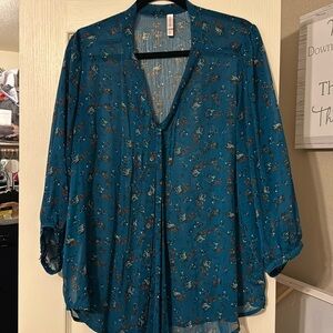 Teal blouse